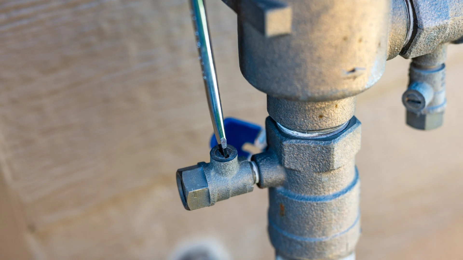 Tool being used for irrigation startup service in Ankeny, IA.