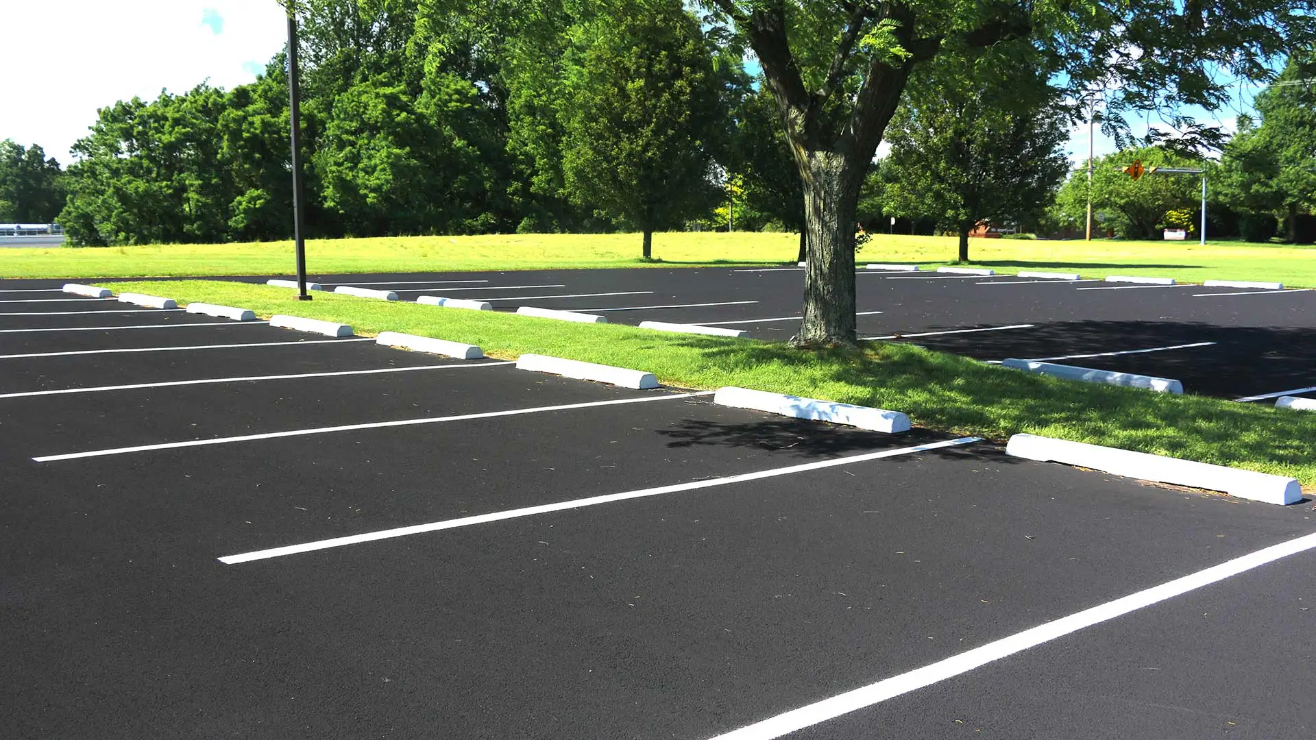 Striped  parking lot in Ankeny, IA.