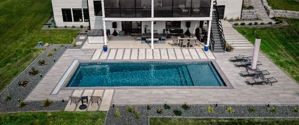 Outdoor space in Ankeny, IA, with pool.
